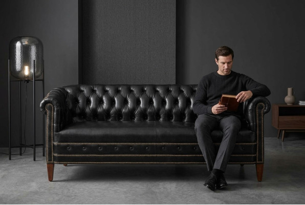 Chesterfield bankstel bank bank 3+2+1 zits leren banken.