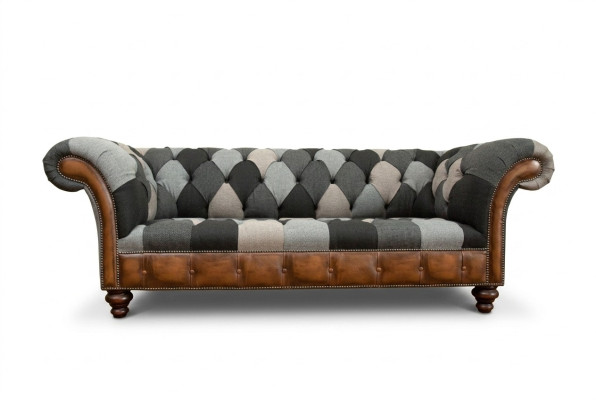 Chesterfield Design Bank 3-zits bank Stof Bank Zitkussen Banken