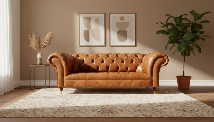 Chesterfield Bank Fluweel Driepersoons Design Bankstellen Banken Fluweel 220cm.
