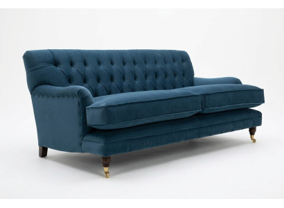 Blauwe moderne Chesterfield driezits luxe 3-zitsbank woonkamer sofa