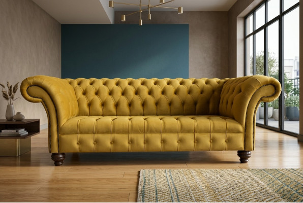 Textielbank 3-zits bank Gestoffeerde banken Design Luxe bank Meubels Driepersoons Nieuw