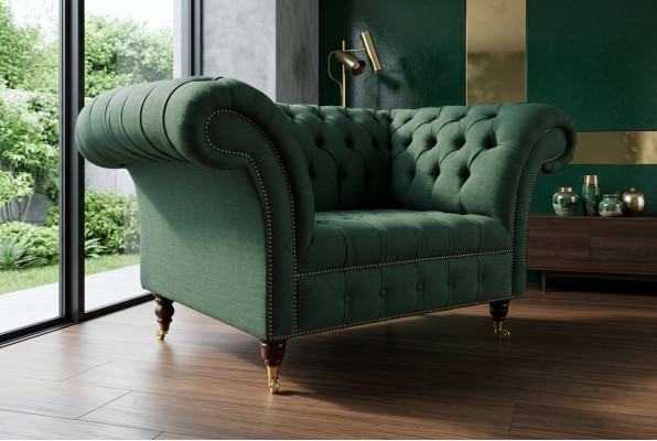 Bankstel Bekleding Sofa Textiel Chesterfield Banken Set 1,5-Zits Driezits