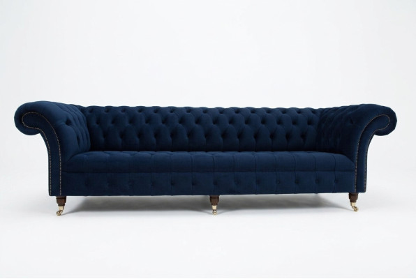 Chesterfield Sofa Fluweel Vierzits Design Banken Beklede Banken Bank Fluweel 265cm