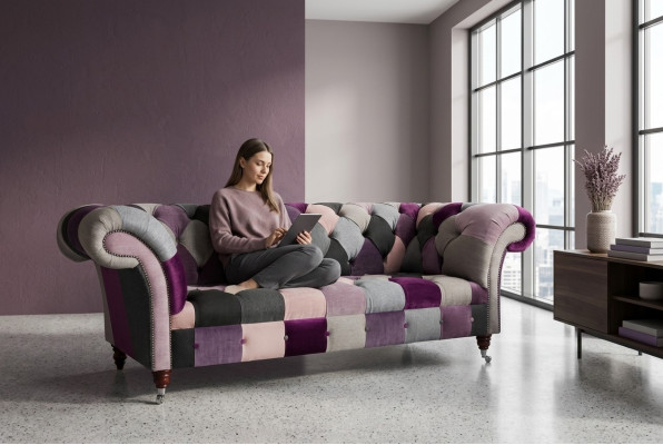 Chesterfield bankstel 3-zits gestoffeerde designer banken banken set driezitter