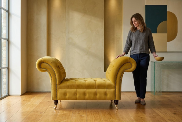 Chesterfield Sofa 1,5 ZITTER Bekleding Designer Banken Sofa's Set Bank Zitting