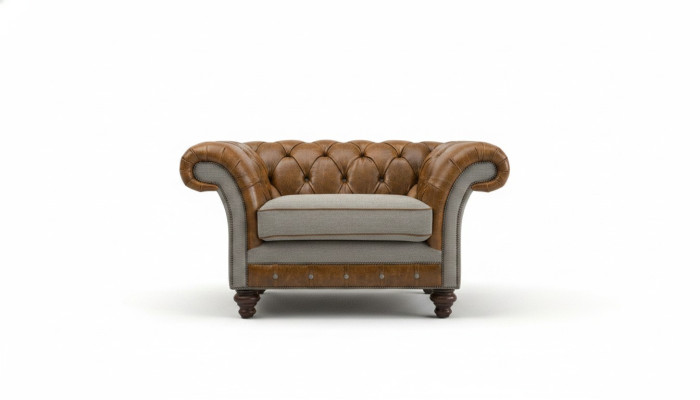 Chesterfield ontwerp stoffen bank fauteuil 1,5-zits gestoffeerde sofa's lounge nieuwe club