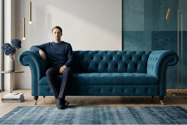 grote sofa chesterfield bank stel sofa bekleding designer banken fluweel textiel leer nieuw