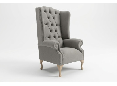 Chesterfield oorfauteuil bank fauteuil beklede leunstoel woonkamer relax club.