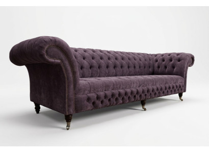 Klassieke Chesterfield Bank 4-Zits Banken Beklede Banken Leder Bruin Design.