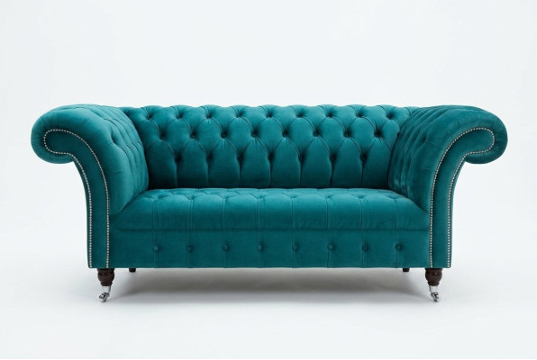 Chesterfield fluwelen bank sofa bekleding 2-zits bekleding kunst banken nieuw