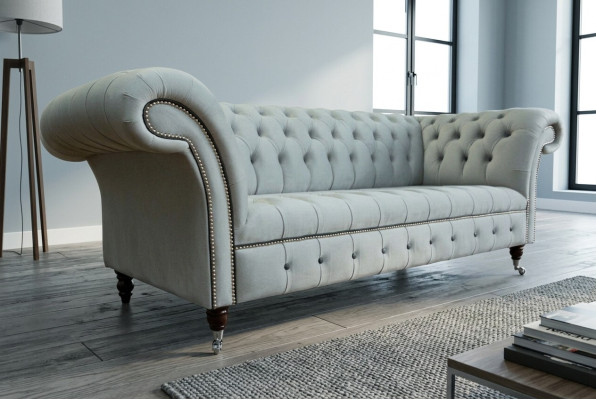 Chesterfield Bankstel 3+2 Zits Velours Fluweel Design Garnituur