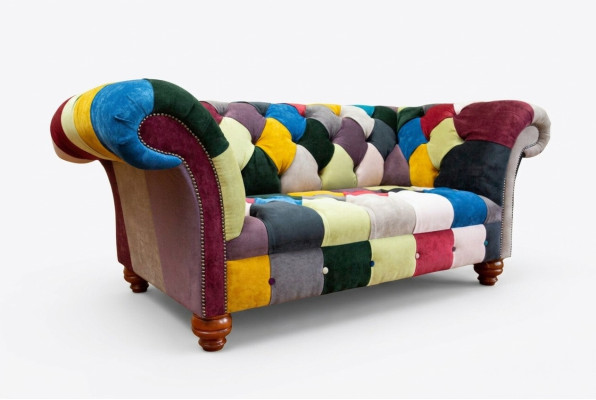 Modern Design Kleurrijke Chesterfield 2-zits Bank Stoffen Bank Bekleding Ontwerp
