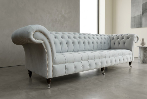 Textielbankstoffencouch Chesterfield grote banken xxl banken zitkussens 265cm