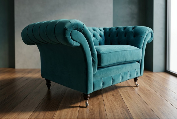 Chesterfield Sofa Bank Bekleding Set 1,5-Zits Sofa's Klassiek Eenzitter