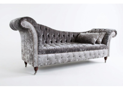 Grijze ontwerper 3-zits Chesterfield bank gestoffeerde bankstellen Ontwerp bank