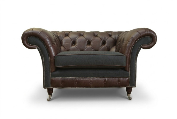 Chesterfield Sofa Bank Bekleding Set 1,5 Zitplaats Sofa's Klassiek Eenzitter