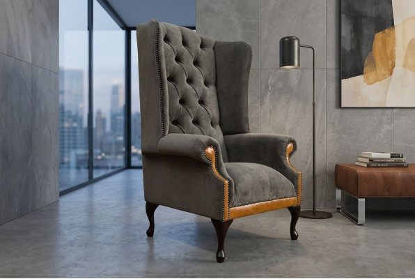 Chesterfield fluwelen fauteuil sofa stoffering sofa's design luxe bank relax televisie nieuw