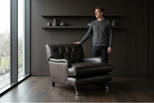 Chesterfield Design Sofa Fauteuil Bank Bekleding Luxe Textiel Banken 1-Zits #299