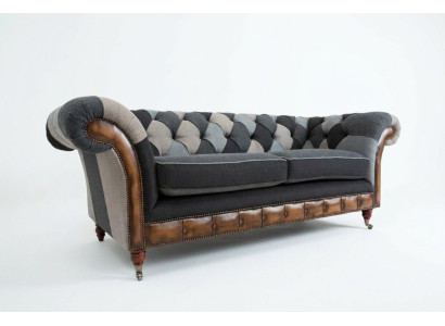 Duurzaam Chesterfield bank bankstel bekleding van microvezel stof zitkussens
