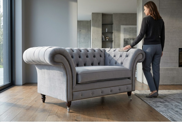 Chesterfield Sofa Bank Bekleding Set 1,5 Zitbank Klassiek Eenzitter