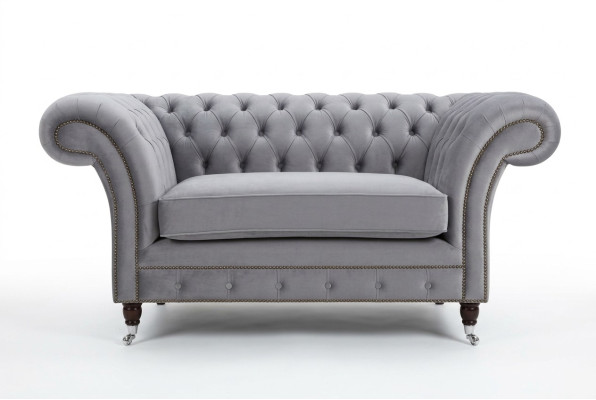 Chesterfield Sofa Bank Bekleding Set 1,5 Zitbank Klassiek Eenzitter