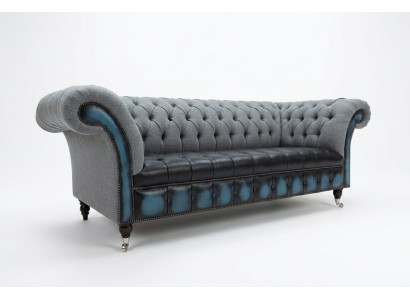 Ontwerper Chesterfield grijze bankstellen gestoffeerde bankstellen Textiel Relax meubels