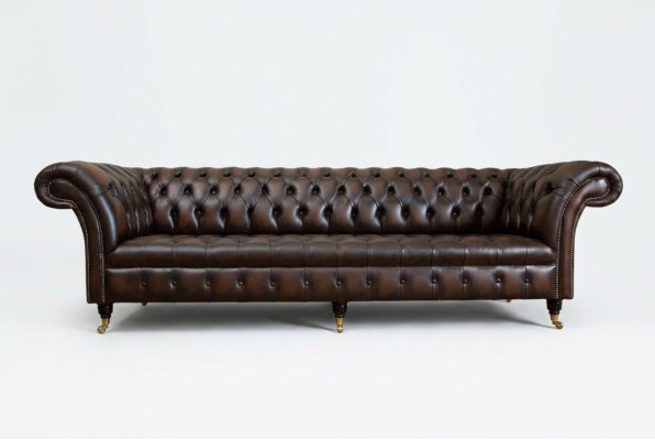 Klassieke Chesterfield leren bekleding luxe bankontwerp bankstellen 4-zits nieuw