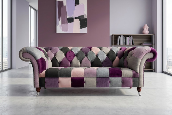 Ontwerp 3-zits gestoffeerde bankstel van textiel Clubbank Luxe Zitmeubelen