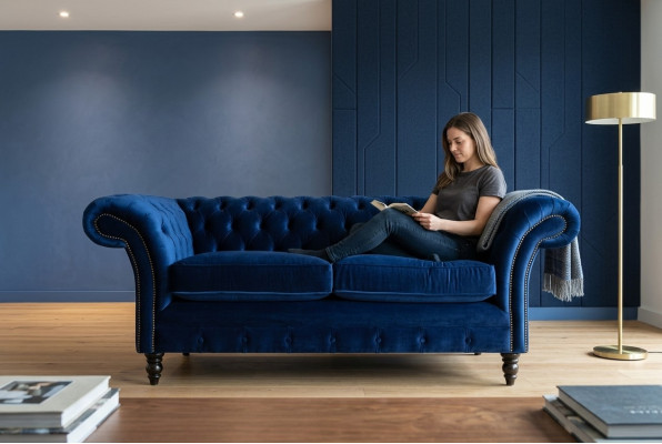 Chesterfield Sofa 2-zits Bekleding Designer Banken Sofas Garnituur Tweezitter