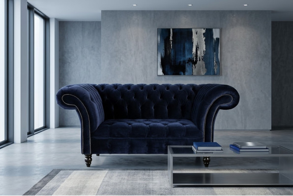 Chesterfield Sofa Bankstel Bekleding Set 1,5-zits Banken Klassieke Eenzitter