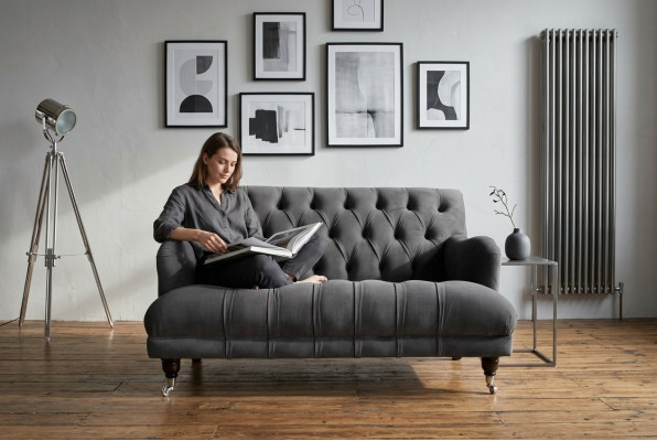 Chesterfield Sofa 2-zitsbank Stoffen Sofa's Banken Zitting Stoffering Set Nieuw
