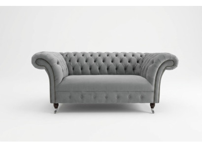 Chesterfield Luxe 2-zitsbank Sofa Bekleding Stofstoffen Bankstel Nieuw