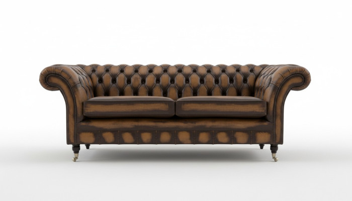 Edler Chesterfield Bruine Driezitter Luxe Gestoffeerde Banken Ontwerpers Sofa's