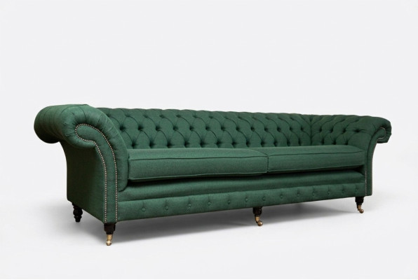 Knop bank Chesterfield banken 4-zits bank bekleding stof woonkamer meubels