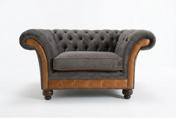 Eenpersoons stoel televisie clubbank sofa Chesterfield origineel Engeland meubels nieuw