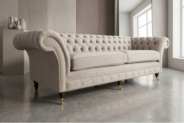 Sofa 4 zits XXL bank Zit kussens Banken Chesterfield Design