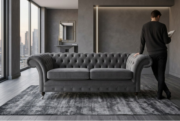 Driepersoons bank gestoffeerde designbank 3-zits bankstellen woonkamer meubels