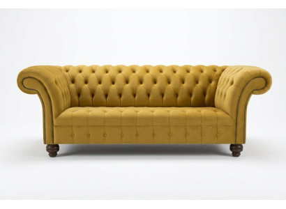 Ontwerper Chesterfield bankstel bank bankstel set in fluweel 4-delig.