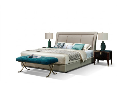 Bedden Bedden Bekleding Dubbel Huwelijk Luxe Leder Moderne Designer Slaapkamermeubels
