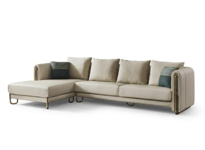 Bank Bankstel Bekleding Set Woonlandschap Ontwerp Hoekbank Leer L-Vorm