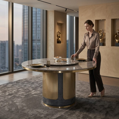 Ontwerp Houten Tafel Ronde Eettafel Ronde Eettafels 135cm Decoratie Luxe Klasse.