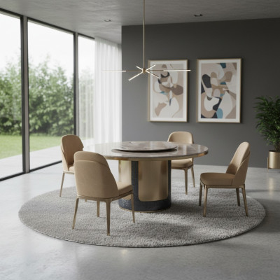 Ontwerp Houten Tafel Ronde Eettafel Ronde Eettafels 135cm Decoratie Luxe Klasse.