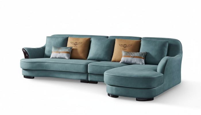Hoekbank L-vorm Bank Bank Ontwerp Bankbekleding Textiel Hoekbankstel