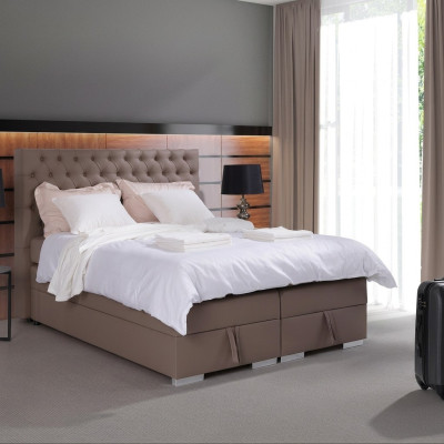 Compleet boxspringbed matras topper hotel tweepersoonsbedden Chesterfield nieuw