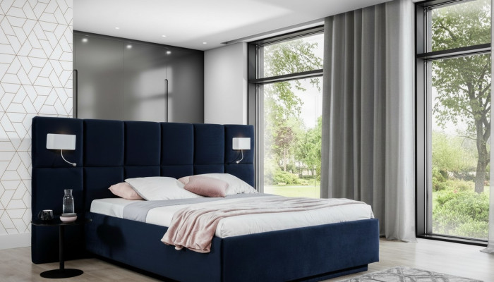 Bed Design Hotel Dubbel Bed Slaapkamer Bekleed Luxe Bedden 180x200cm Textiel
