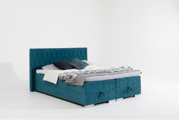 Boxspringbed incl. matras bed dubbel bedden hotel bekleding slaapkamer nieuw