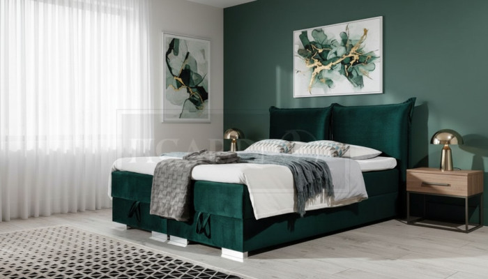 Boxspringbedden Bed Bekleding Kunstleer Designer Hotel Dubbel Luxe Design Nieuw