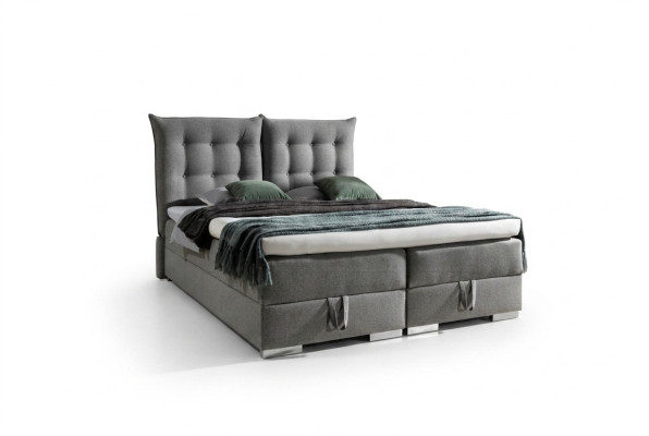 Boxspringbed Klassiek Ontwerp Stoffering Engelse Bedden Tweepersoonsbed Beige Bed