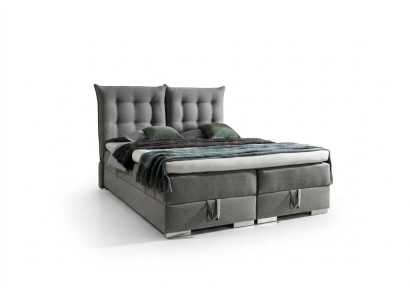 Boxspringbed Klassiek Ontwerp Stoffering Engelse Bedden Tweepersoonsbed Beige Bed