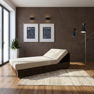 Bedden Hout Leder 80x200cm Stoffering Echtgenoot Design Leder Hotel Boxspring Meubels